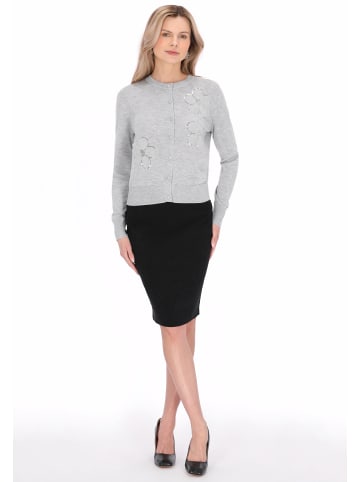 usha BLACK LABEL Women Cardigan in light grey melange
