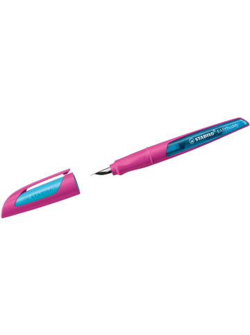 STABILO Ergonomischer Schulfüller Easybuddy Fresh Edition L pink/hellblau + P...