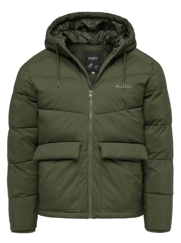 Humy Winterjacke mit Kapuze in Olive