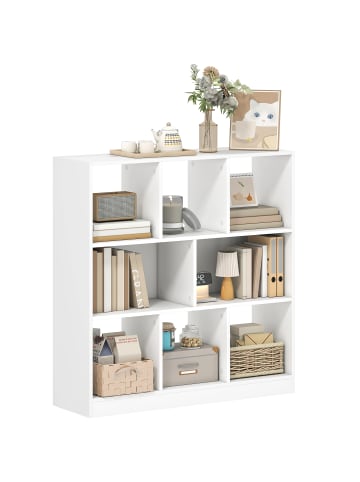 HOMCOM Bücherregal-97,5L x 30B x 100Hcm-Weiß