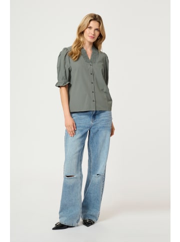 Kaffe Kurzarm-Bluse KAmaia Regular fit in Balsam Green