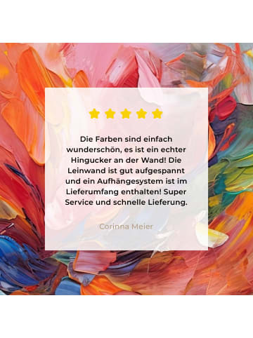 MuchoWow Leinwand Bilder Abstrakte Farbexplosion
