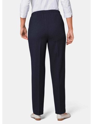 GOLDNER Rippenhose mit Biesen in dunkelblau