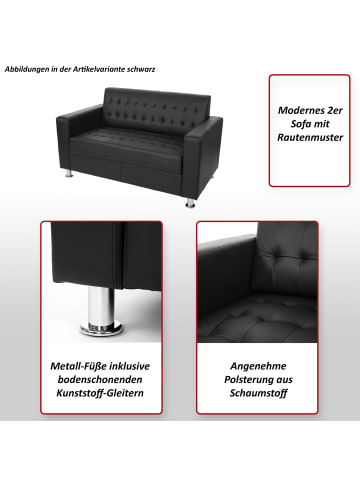 MCW 2er Sofa Pori, Schwarz