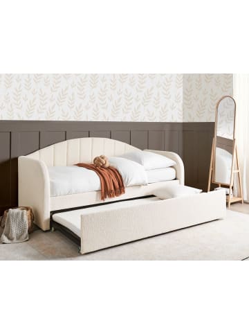 Beliani Tagesbett EYBURIE in Beige - (W) 99 x (H) 102 x (L) 217 cm