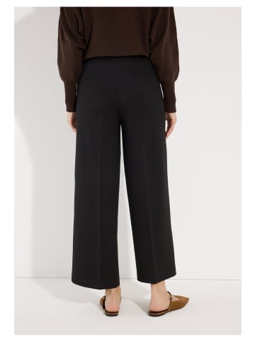 More & More bequeme, verkürzte Jerseyhose in black