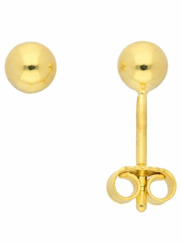 Adeliás 333 Gold Ohrringe / Ohrstecker Ø 4 mm in gold