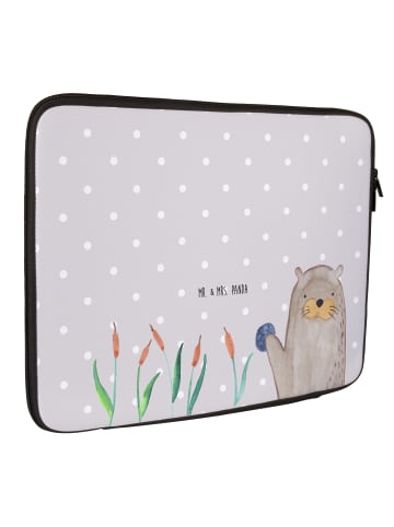 Mr. & Mrs. Panda Notebook Tasche Otter Stein ohne Spruch in Grau Pastell