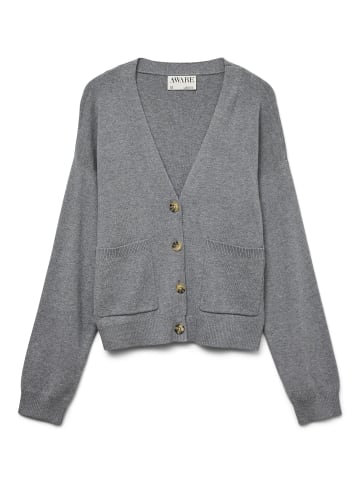 Vero Moda Strickjacke in Medium Grey Melange