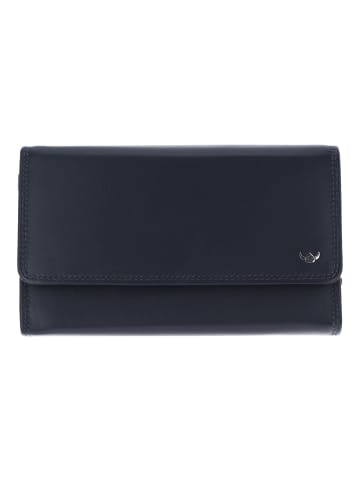 Golden Head Polo Geldbörse RFID Leder 17 cm marineblau