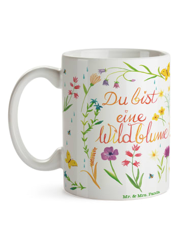 Mr. & Mrs. Panda Keramiktasse Du bist eine Wildblume mit Spruch in Bunt