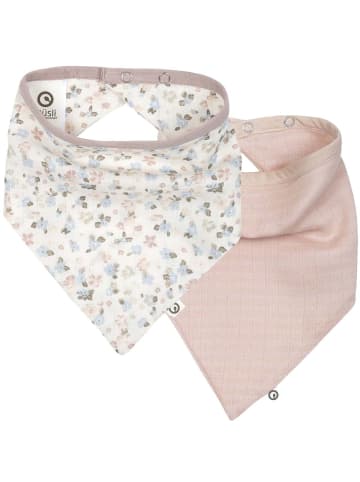 müsli Dreieckstuch 2er-Pack in cream/ Peony/ Jasmin blue