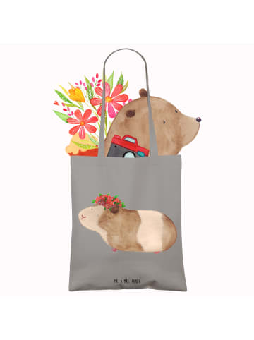 Mr. & Mrs. Panda Tote Bag Meerschweinchen Weisheit ohne Spruch in Light Grey