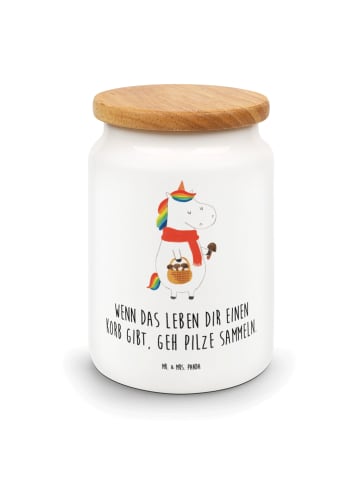 Mr. & Mrs. Panda Teedose Einhorn Pilz mit Spruch in Weiß