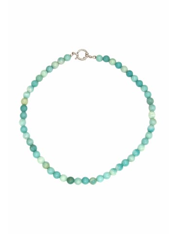 Gemshine Kette ohne Anhänger AQUA FARBVERLAUF in silver coloured