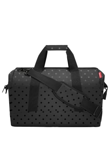 Reisenthel travelling allrounder L - Reisetasche 48 cm (smiley grey) in glossy dots black