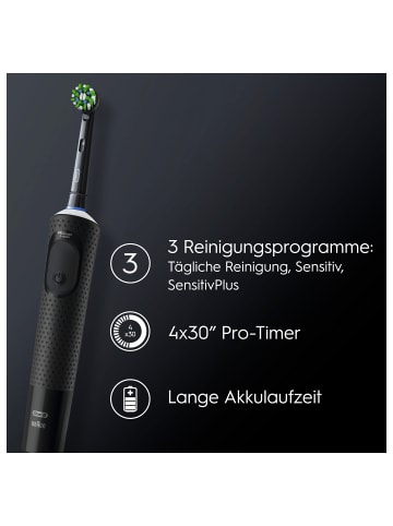 Oral-B Elektrische Zahnbürste "Vitality Pro + 2. Handstück" in Schwarz/Lila