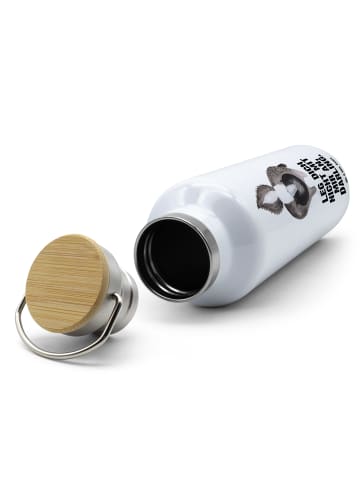 Mr. & Mrs. Panda Isolierflasche Stinktier Angriff mit Spruch in Weiß