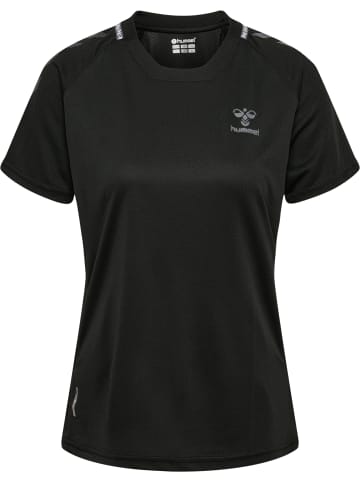 Hummel Hummel T-Shirt Hmlongrid Multisport Damen Atmungsaktiv Feuchtigkeitsabsorbierenden Leichte Design in JET BLACK/FORGED IRON