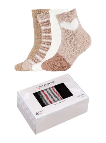 camano Socken 4er Pack warm & cozy in taupe