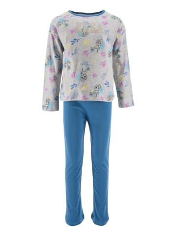 Disney Frozen 2tlg. Outfit: Schlafanzug Elsa Langarmshirt mit Hose in Grau