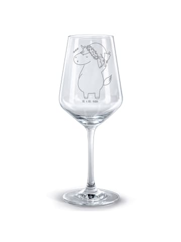 Mr. & Mrs. Panda Weinglas Einhorn Weihnachtsmann ohne Spruch in Transparent