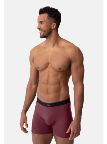 DANISH ENDURANCE Boxershorts Bamboo Trunks in black bordeaux