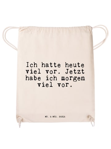 Mr. & Mrs. Panda Beutel Ich hatte heute viel... mit Spruch in Creme