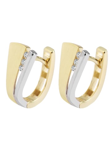 Adeliás Damen Ohrringe – Ohrstecker aus 333 Gold mit Zirkonia in weiß