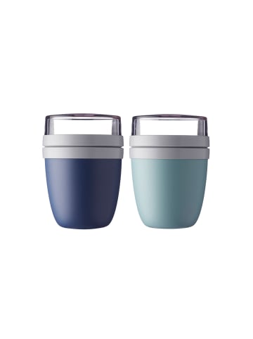 Mepal 2er Set Lunchpots Ellipse 500 + 200 ml in Nordic Green & Nordic Denim