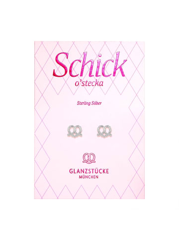 Glanzstücke München Ohrringe Herz-Breze aus Sterling Silber in silber