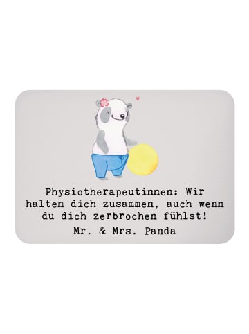 Mr. & Mrs. Panda Kühlschrankmagnet Physiotherapeutin ZuMenschmenhal... in Grau Pastell