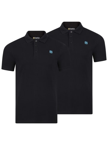 riverso  Poloshirt RIVJohn 2er Pack in Schwarz