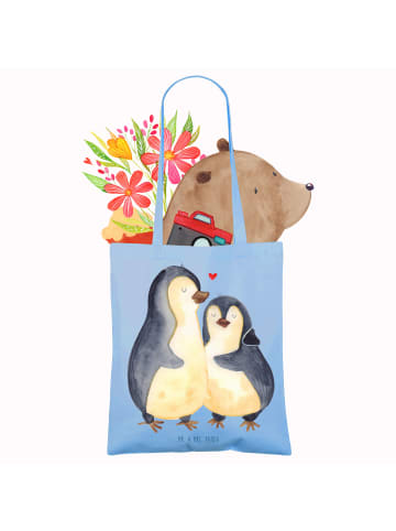 Mr. & Mrs. Panda Tasche Pinguin umarmen ohne Spruch in Sky Blue