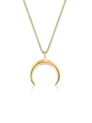 Elli Halskette 925 Sterling Silber Astro, Halbmond in Gold