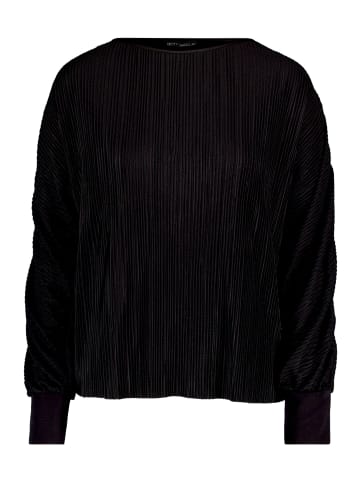 Casual-Shirt mit Glanzeffekt in Schwarz