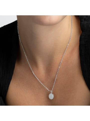 Luxenter Rhodium-plated sparkling zirconia necklace - Alphabet