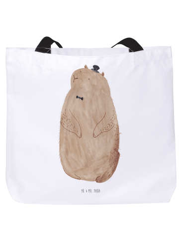 Mr. & Mrs. Panda Einkaufstasche Murmeltier ohne Spruch in Weiß