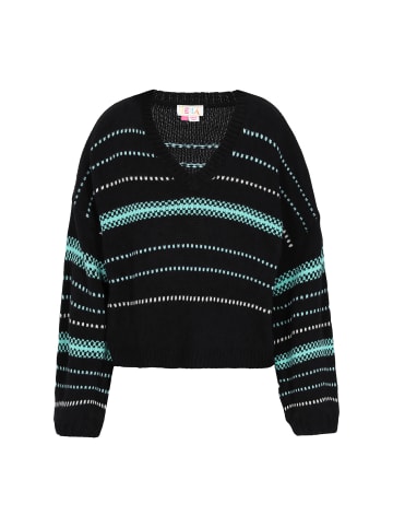 IZIA Women Sweater in black aqua