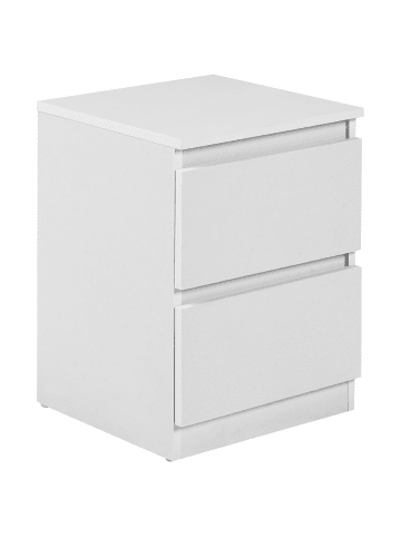 Beliani Nachttisch WINNIPEG in Weiß - (W) 30 x (H) 40 x (L) 30 cm