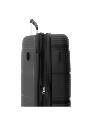 Gladiator 0800 4 Rollen Trolley 65 cm mit Dehnfalte black