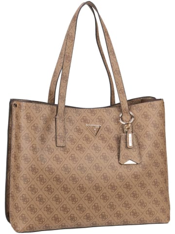 Guess Shopper Meridian Girlfriend Tote Logo in Latte Logo