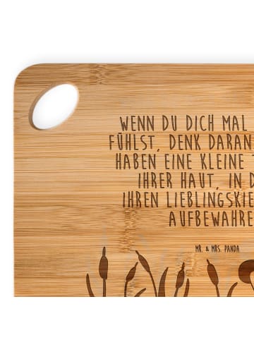 Mr. & Mrs. Panda Schneidebrett Otter Stein mit Spruch in Braun