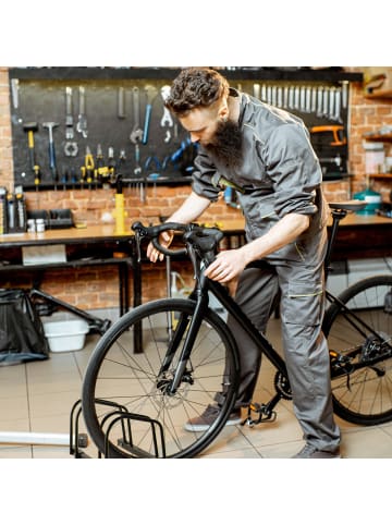 relaxdays Fahrradständer in Schwarz - (B)40,5 x (H)27 x (T)33 cm