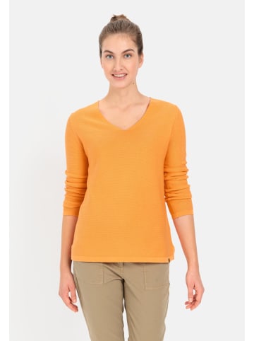 Camel Active Feinstrickpullover mit V-Ausschnitt in Orange