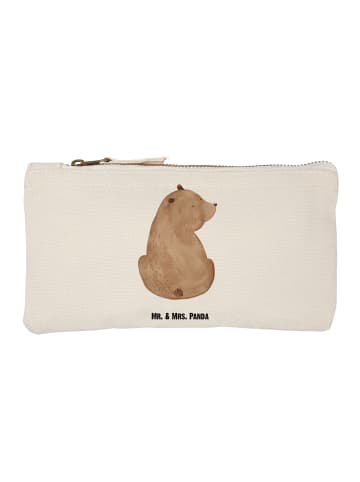 Mr. & Mrs. Panda Kulturbeutel Bär Schulterblick ohne Spruch in Weiß