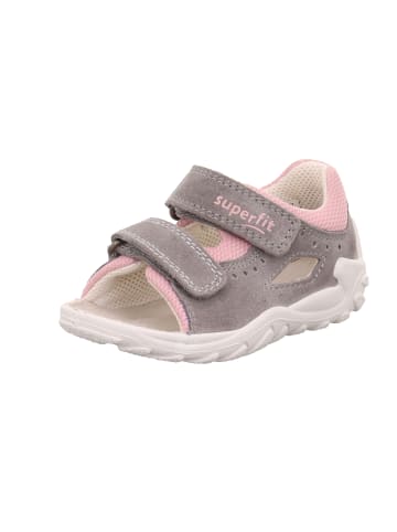 superfit Lauflernsandale FLOW in Grau/Rosa