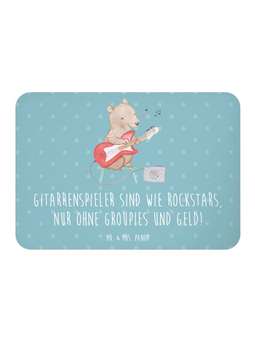 Mr. & Mrs. Panda Kühlschrankmagnet Gitarre Helden mit Spruch in Meeresbrise