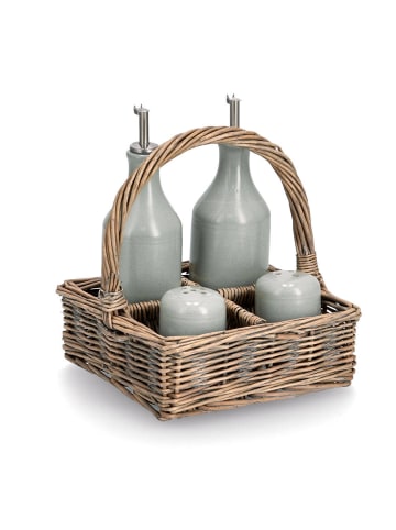 Zeller Present Korb mit Fächern in braun