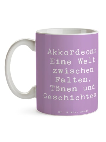 Mr. & Mrs. Panda Kaffeebecher Spruch Akkordeon Vielfalt mit Spruch in Lavendeltraum
